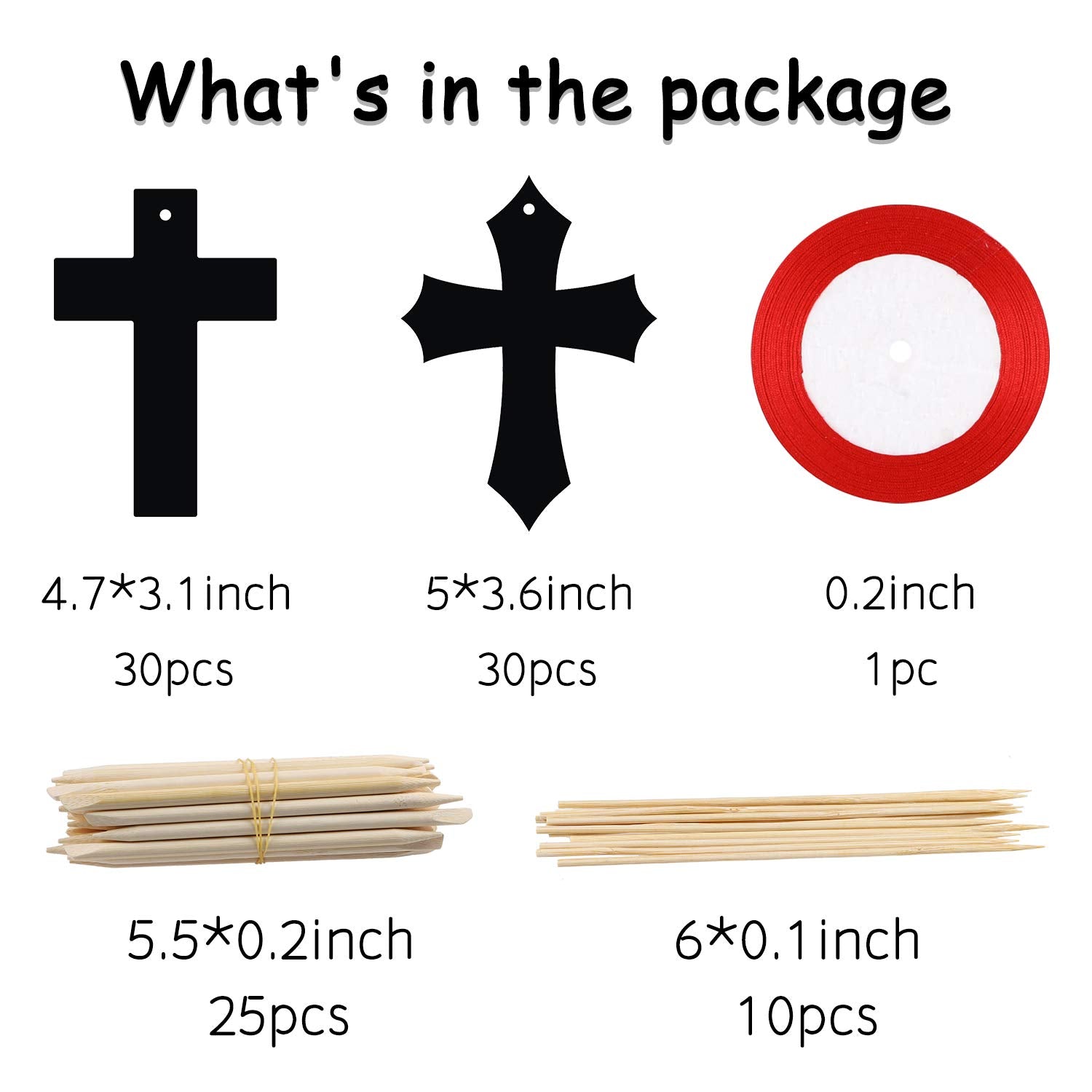WATINC 60-Piece Scratch Cross Ornaments Kit - DIY Art Craft for Kids Easter Party Favors