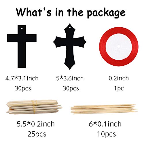 WATINC 60-Piece Scratch Cross Ornaments Kit - DIY Art Craft for Kids Easter Party Favors