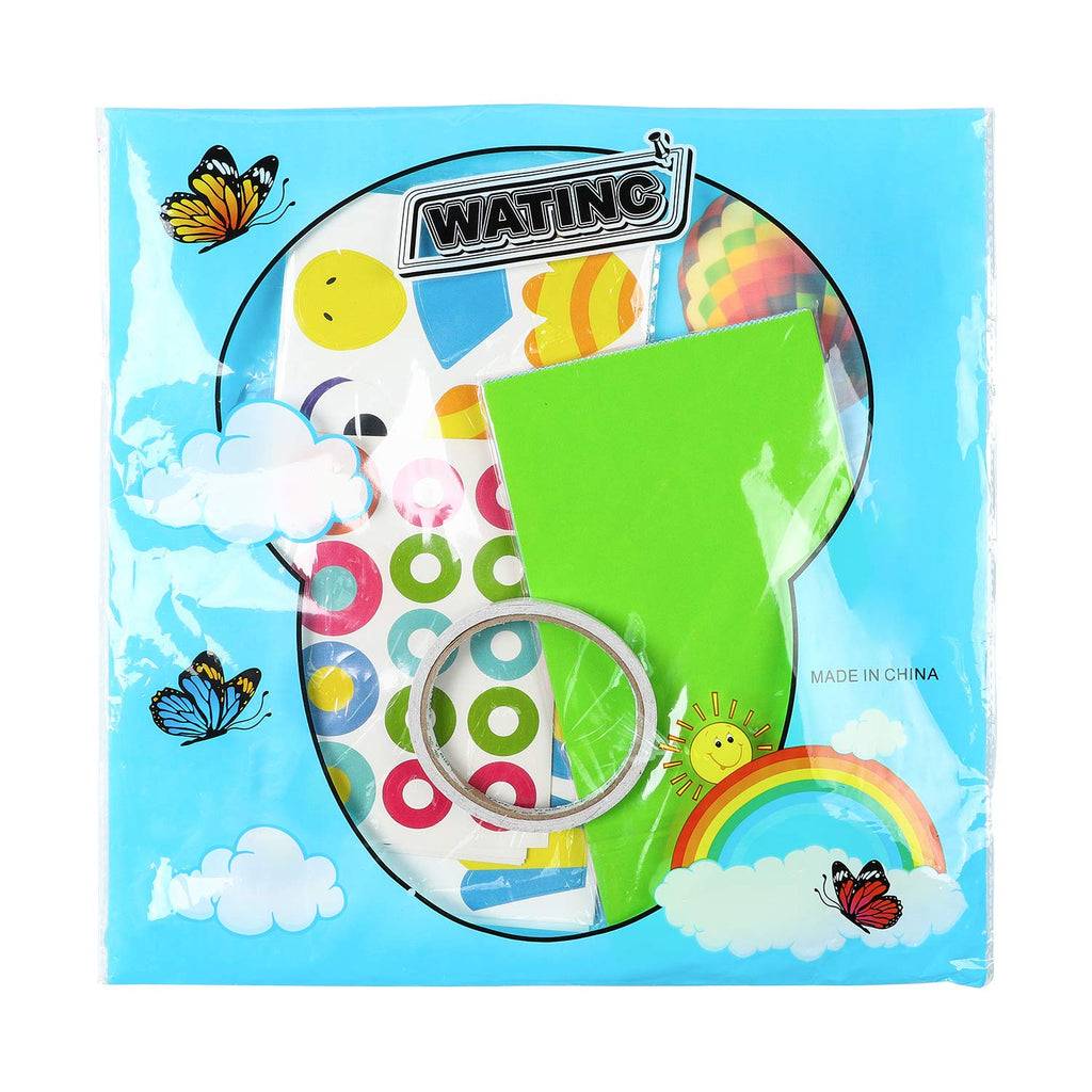 WATINC 9-Pack Hand Puppet Craft Kit – DIY Paper Sock Puppets with Googly Eyes for Kids' Pretend Play and Storytelling