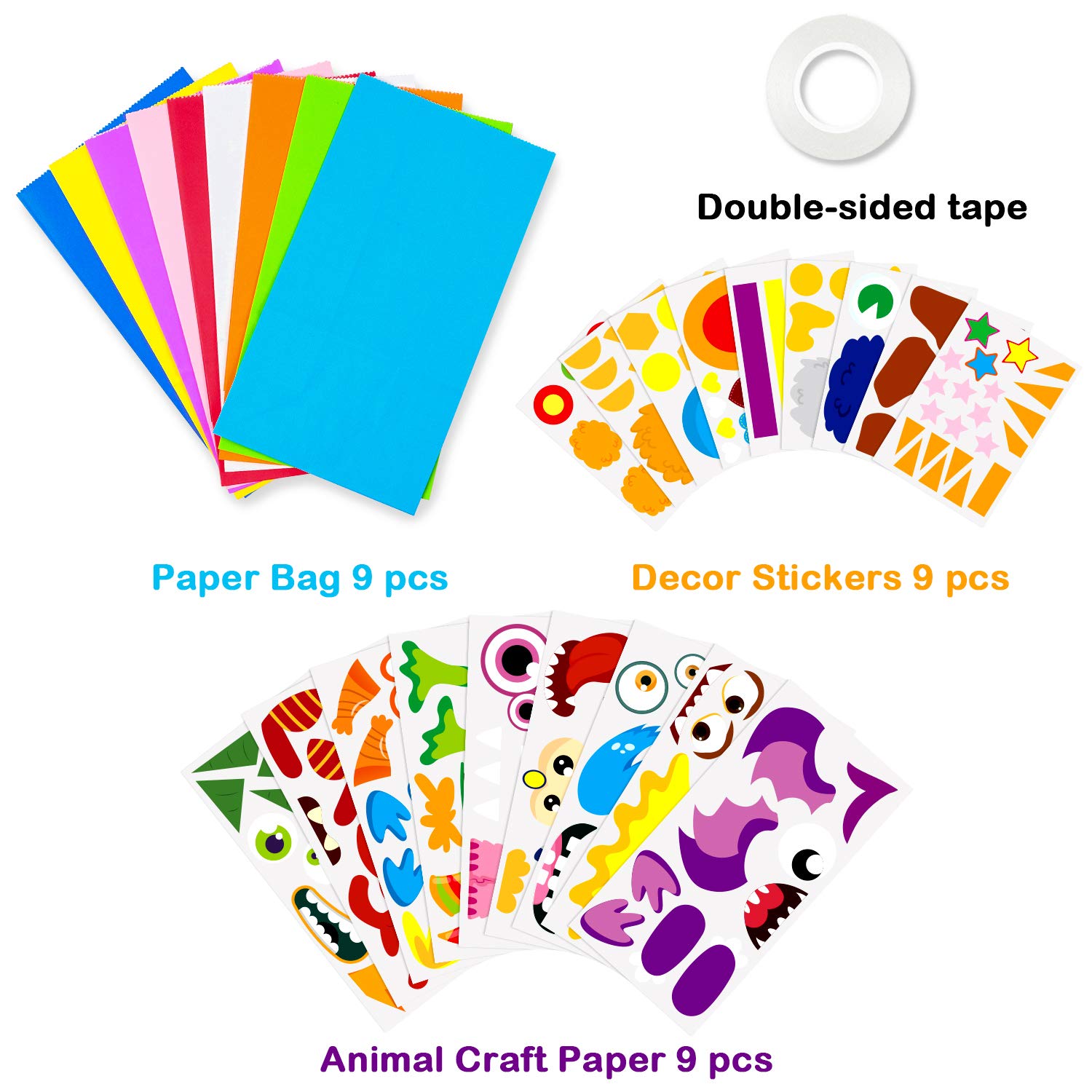 WATINC 9Pack DIY Monster Hand Puppet Kit - Creative Craft for Kids