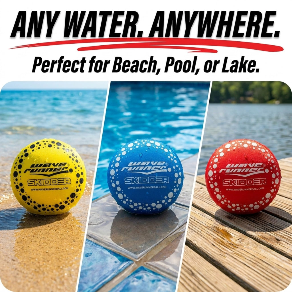Wave Runner Water Bouncing Frisbee – The 3-Inch Skidder That Skips Across Water (Color May Vary)