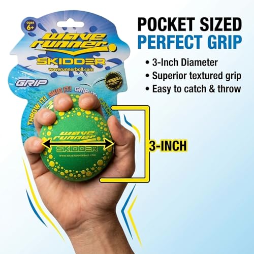 Wave Runner Water Bouncing Frisbee – The 3-Inch Skidder That Skips Across Water (Color May Vary)
