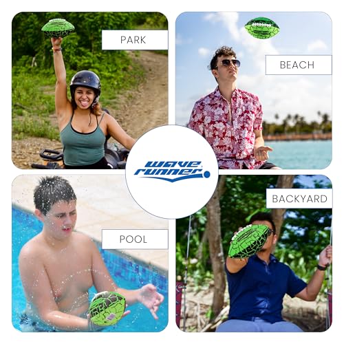 Wave Runner Water Football – 9.25 Inch, Grips When Wet, Floats, for Pool Beach Lake