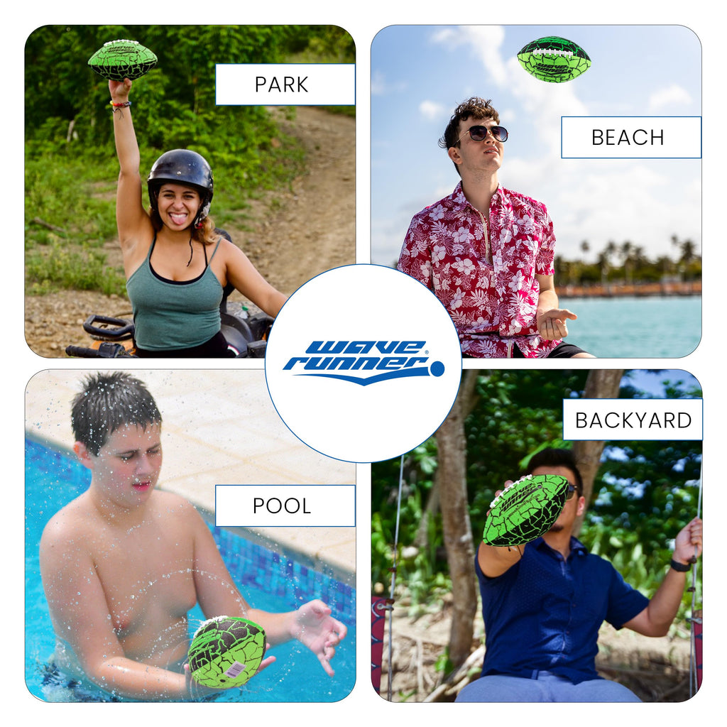 Wave Runner Water Football – 9.25 Inch, Grips When Wet, Floats, for Pool Beach Lake