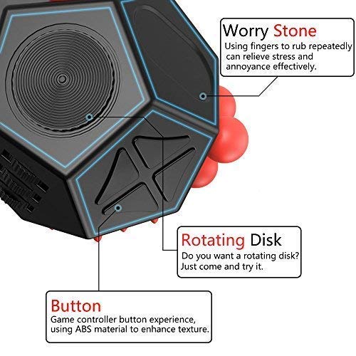 WCZCBOYA 12-Sided Fidget Cube (Dodecagon) – Red, Stress Relief & Focus Toy for ADHD, ADD, Autism