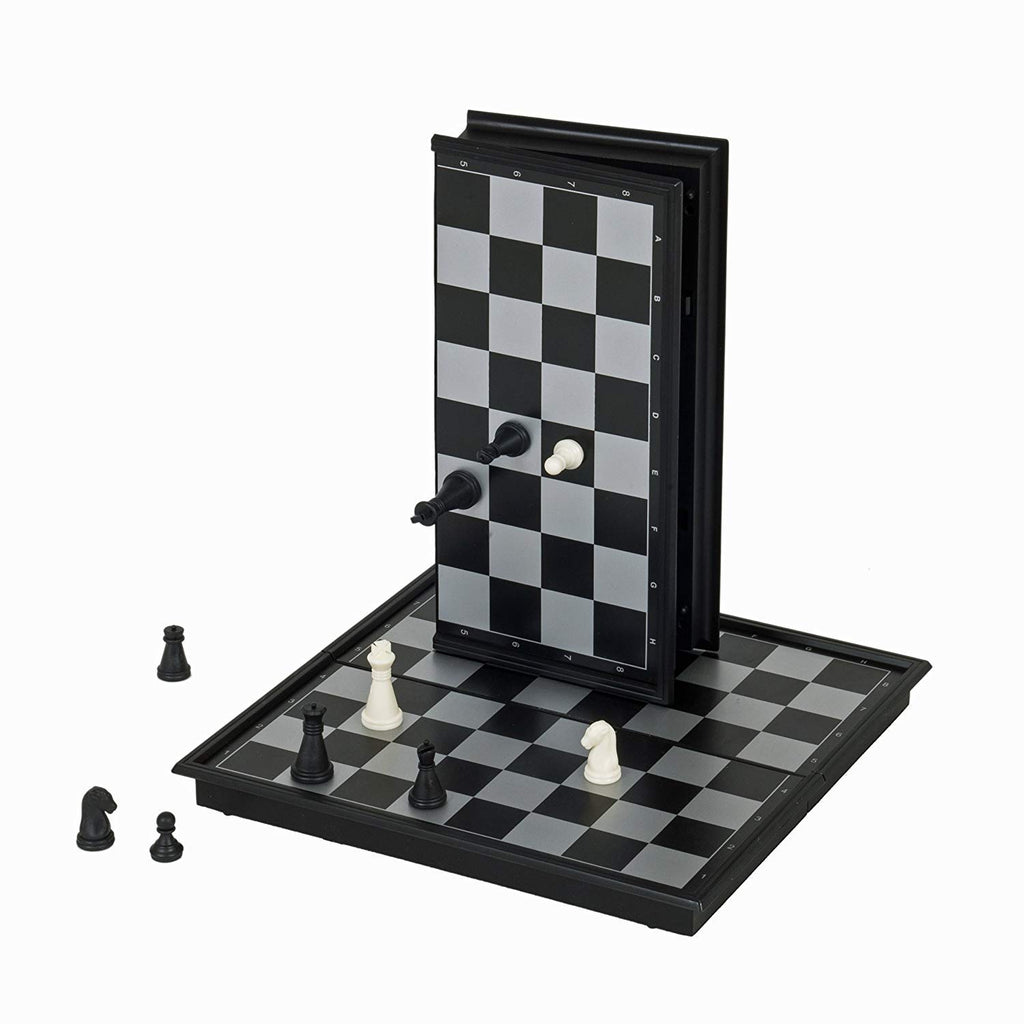 WE Games 8-Inch Travel Chess Set with Magnetic Pieces and Foldable Board
