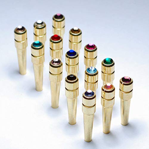 WE Games Brass Cribbage Pegs with Austrian Crystals - 3 Pack - Sapphire Blue