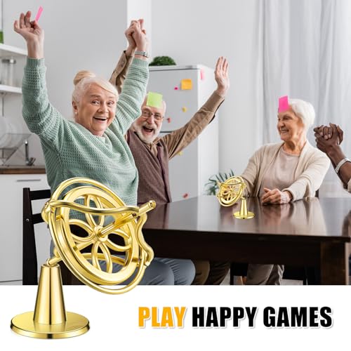 Weewooday Gold Metal Gyroscope Spinning Top – Anti-Gravity Stress Relief Toy