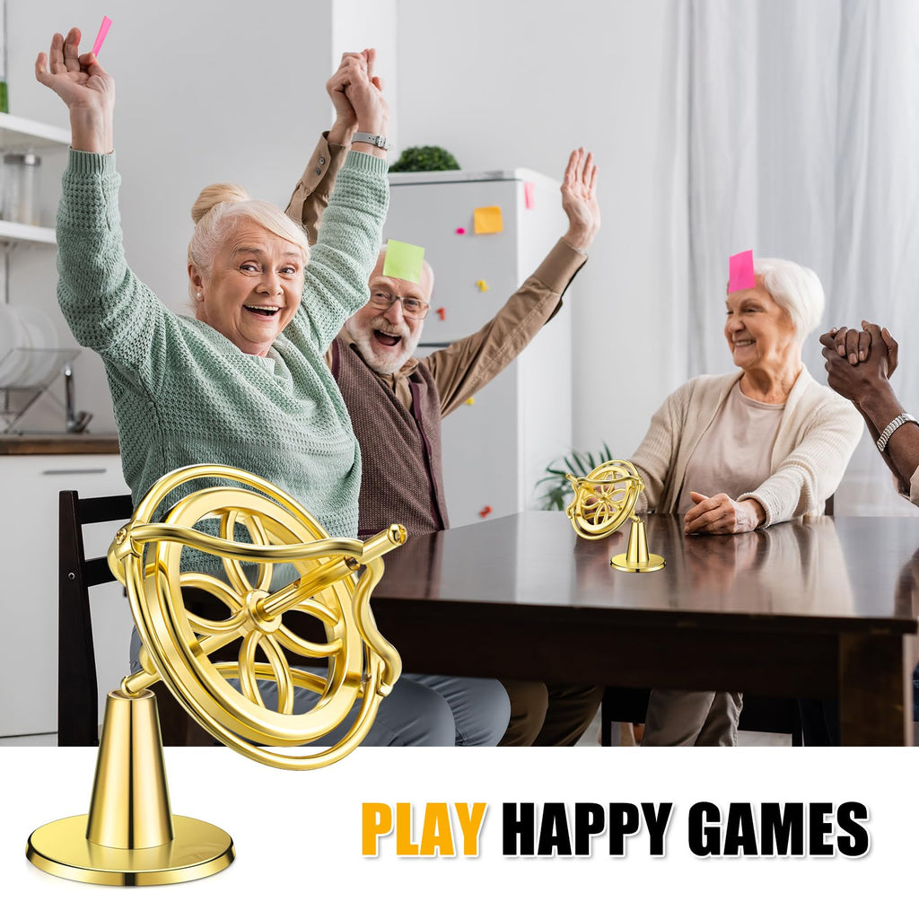 Weewooday Gold Metal Gyroscope Spinning Top – Anti-Gravity Stress Relief Toy