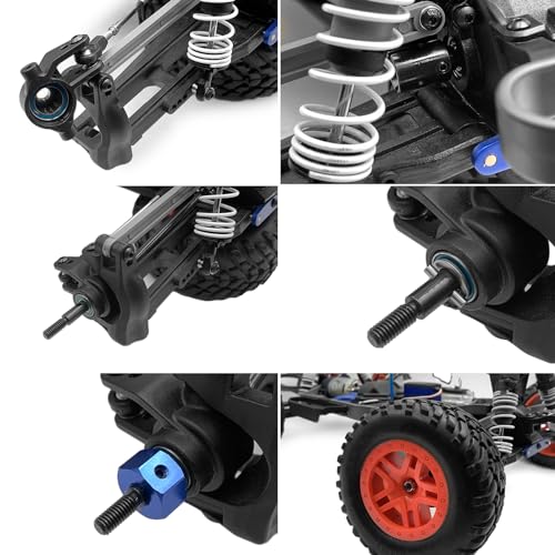 WEFEINO Front Steel CVD Driveshaft Upgrade for Traxxas Slash Rustler Stampede Hoss Bandit VXL 4X4 2WD RC Car