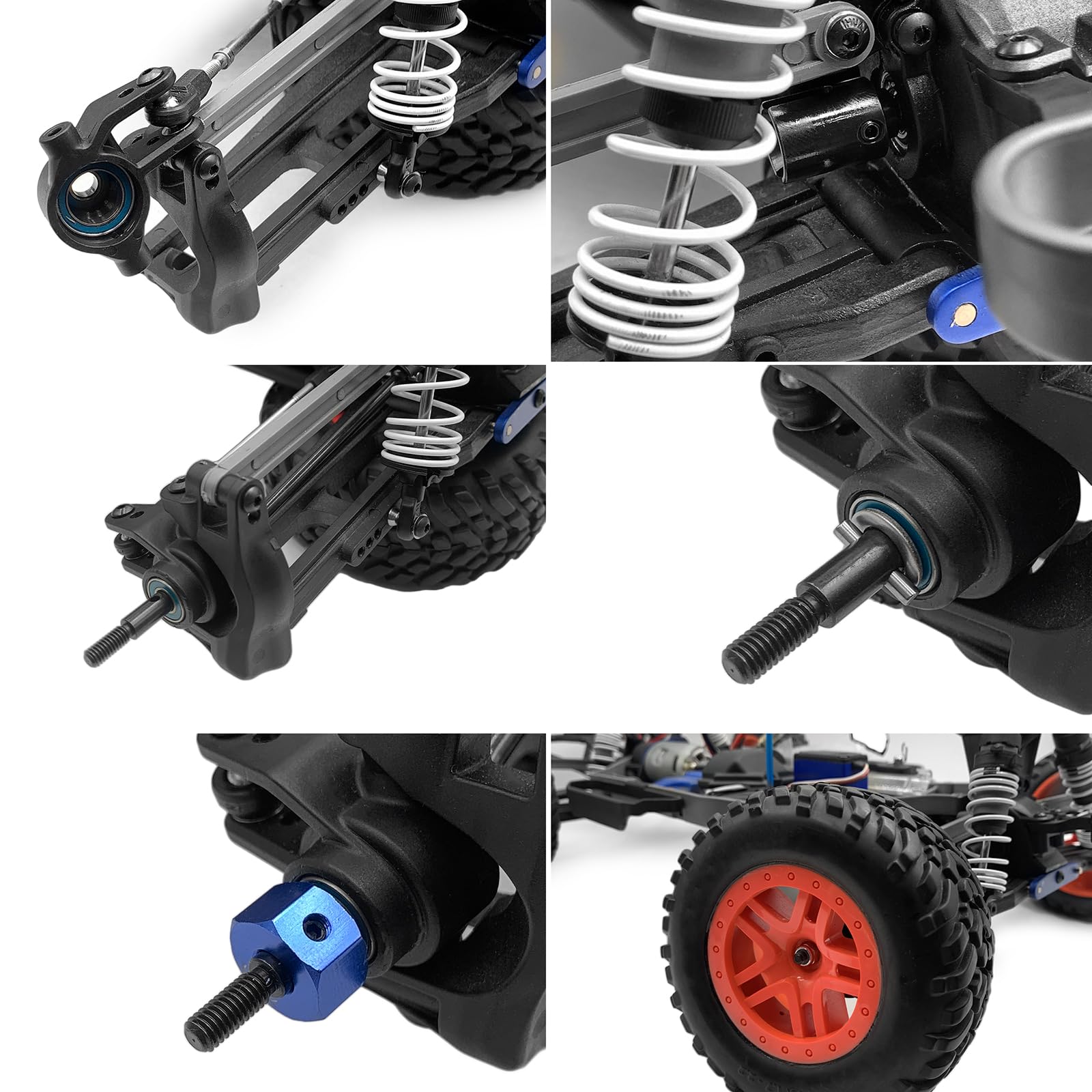 WEFEINO Front Steel CVD Driveshaft Upgrade for Traxxas Slash Rustler Stampede Hoss Bandit VXL 4X4 2WD RC Car
