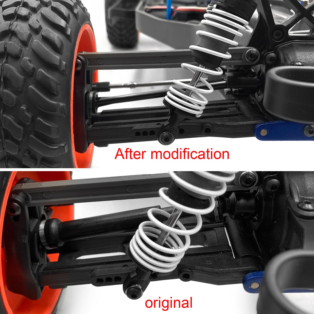 WEFEINO Front Steel CVD Driveshaft Upgrade for Traxxas Slash Rustler Stampede Hoss Bandit VXL 4X4 2WD RC Car