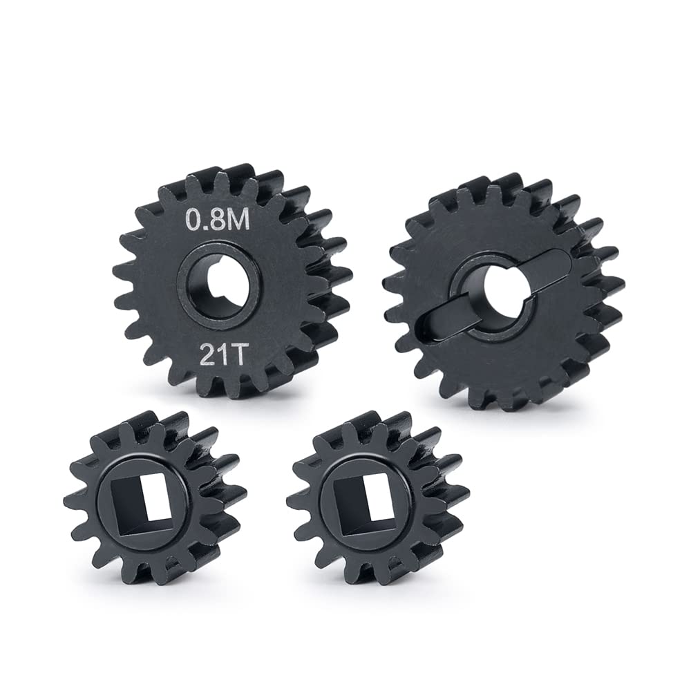 WEFEINO Harden Steel Overdrive Portal Gears (14T/21T) Upgrade for Axial SCX10 & Capra RC Crawler