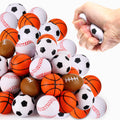 WELLVO 24-Pack Mini Foam Sports Balls - Stress Relief Toys for Kids & Adults, Party Favors, Goodie Bag Stuffers