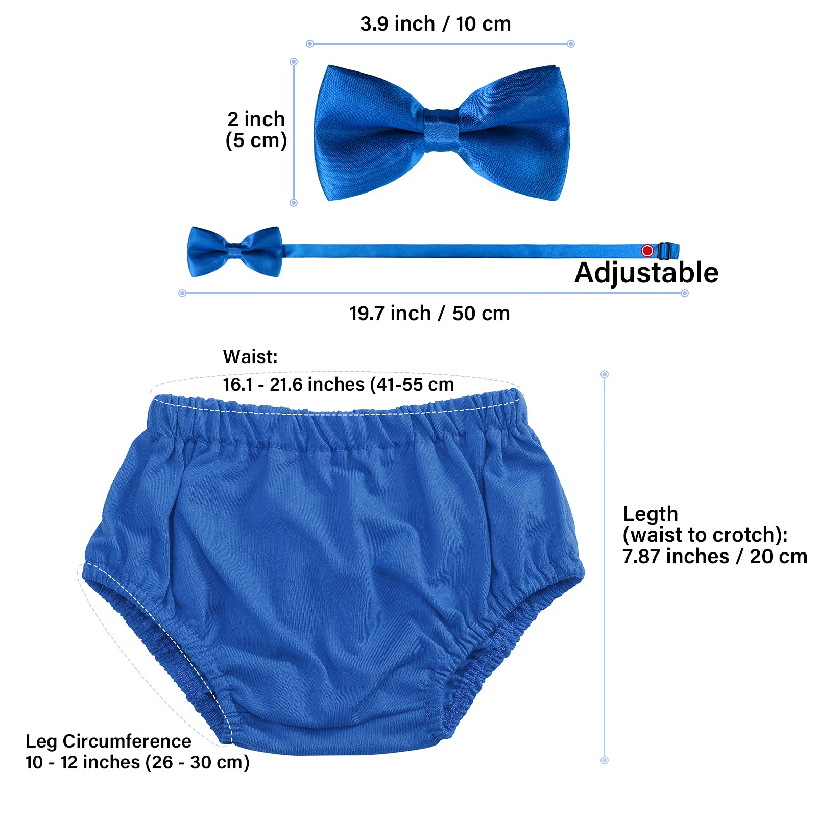 WELROG Baby Boys First Birthday Cake Smash Outfit Set - Bow Tie Suspenders Bloomers Crown (Gold Sparkle)
