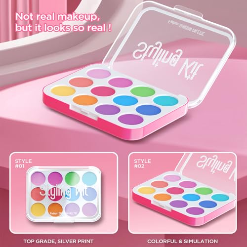 WenToyce Pretend Makeup Kit for Girls – 11-Piece Play Cosmetic Set with Bag (Pink)