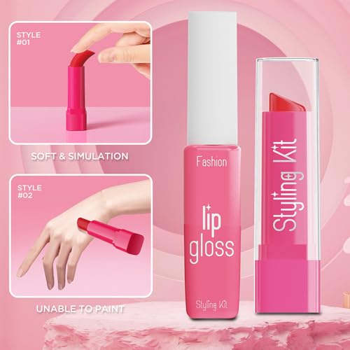 WenToyce Pretend Makeup Kit for Girls – 11-Piece Play Cosmetic Set with Bag (Pink)