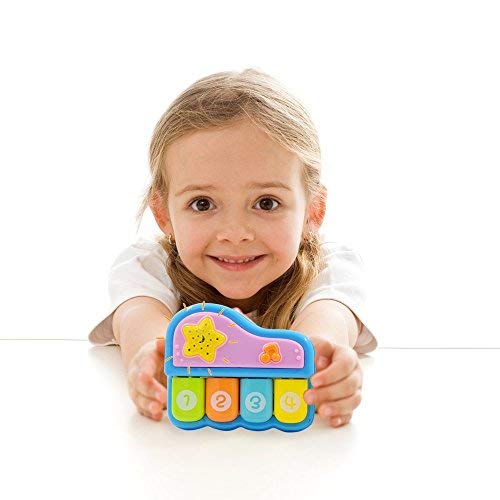 WEofferwhatYOUwant Baby Piano with Star Projector, 4 Play Modes, Lullabies, BPA-Free, for Ages 6+ Months