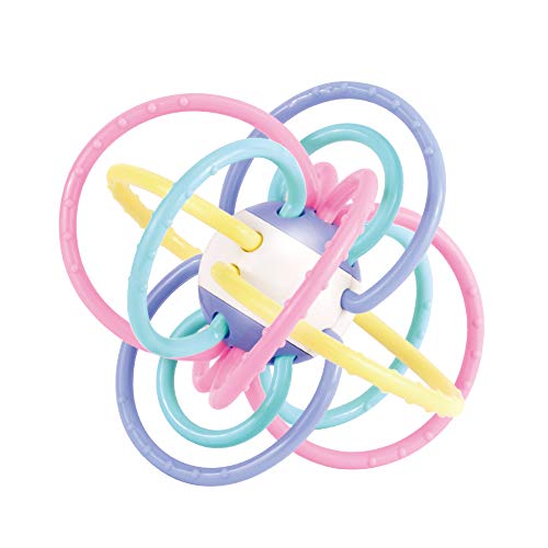 WEofferwhatYOUwant Baby Sensory Teether Ball – 12 Soft TPU Rings with Rattle for 0-6 Months