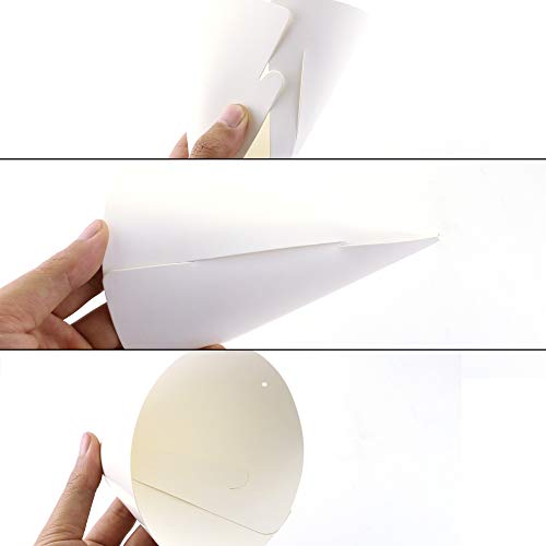 WEOXPR White Paper Party Hats - Bulk Blank Cone Hats for DIY, Birthdays & Halloween (10/20/40/60 Pack)