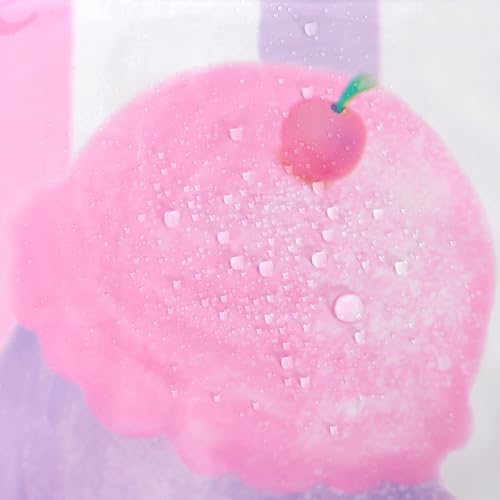 WERNNSAI Ice Cream Tablecloth 2-Pack - 108x54 Inch Plastic Sprinkle Table Cover for Summer Birthday Party Decorations