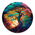 Wetufin Life Tree Wooden Jigsaw Puzzle for Adults – 11.2 Inch Unique Shape Basswood Puzzle, Great Gift for Birthday Christmas