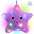 WEWILL 9-Inch LED Twinkle Star Plush Toy - Soft Glowing Stuffed Star with Colorful Night Light, Safe for Toddlers, Purple