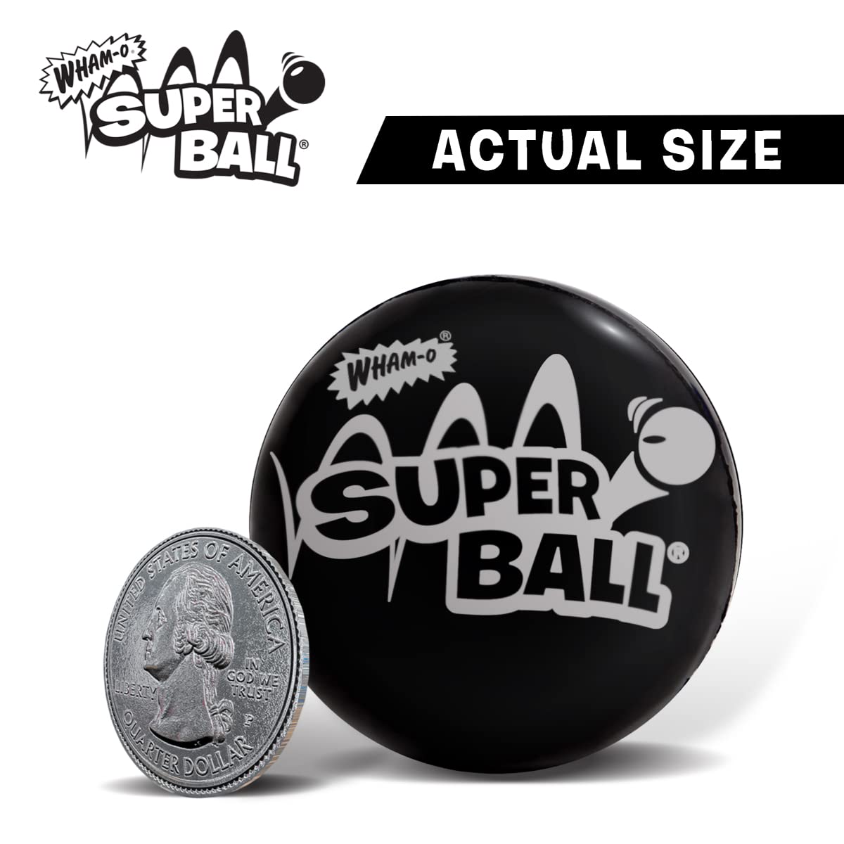Wham-O Superball with Zectron – Original High-Bounce Ball for Outdoor Play