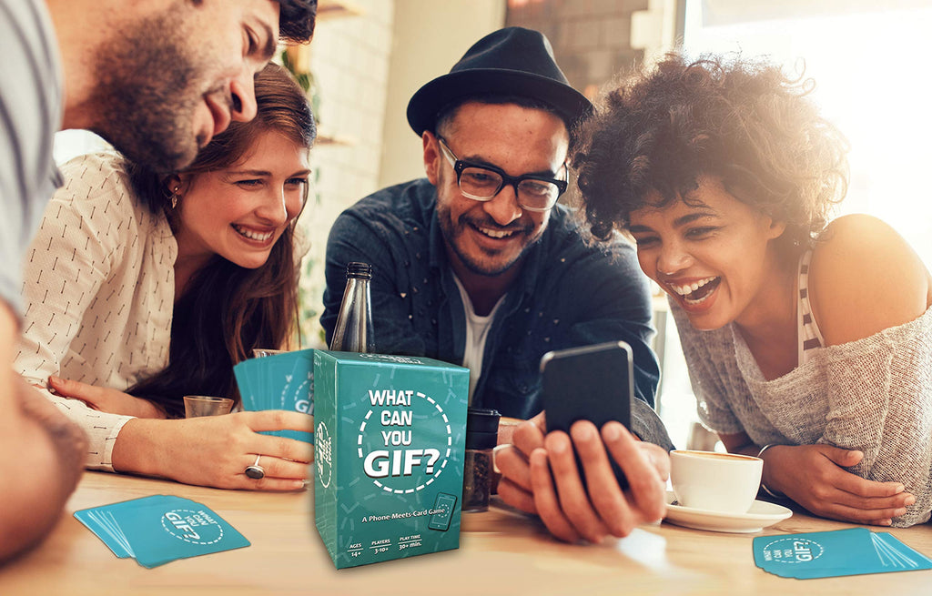 What Can You GIF? Card Game for GIF Lovers – 380 Caption Cards, 3-12 Players, Party Game by TwoPointOh Games