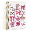 Wheatwin Pink Nurse Notebook A5 – 164 Pages, Hardcover, Waterproof, 5.5x8.3 Inch Journal for Nursing Students and RNs
