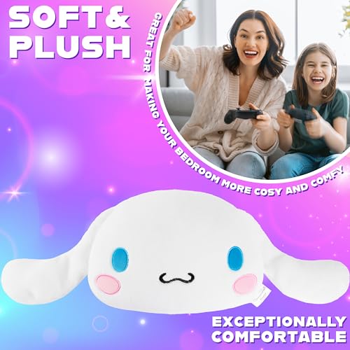 White Cinnamoroll Plush Pillow - Soft Velvet Throw Cushion by Get Trend 15.7x15.4 in