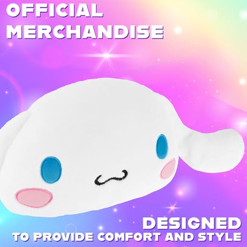 White Cinnamoroll Plush Pillow - Soft Velvet Throw Cushion by Get Trend 15.7x15.4 in