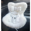 White Doll Car Seat for 3–8 Inch Figures – Car Vent Clip & Desktop Stand Included