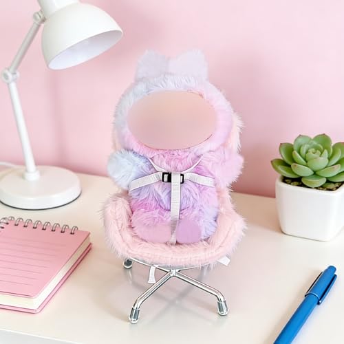 White Doll Car Seat for 3–8 Inch Figures – Car Vent Clip & Desktop Stand Included