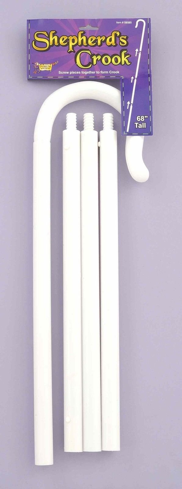 White Shepherd's Crook Costume Accessory – 4 Detachable 16-inch Sections