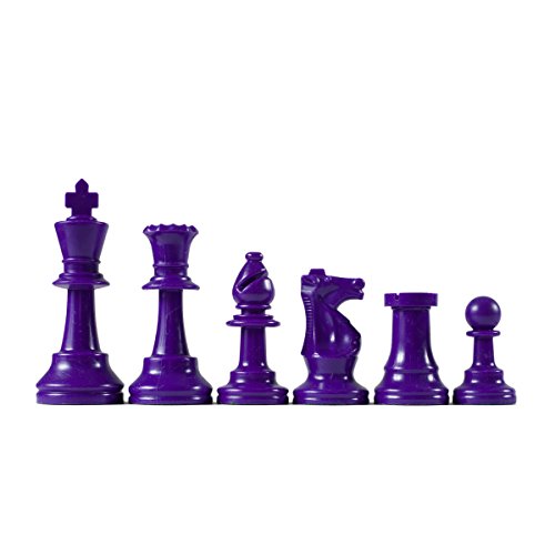 Wholesale Chess Staunton Colored Chess Pieces – Half Set of 17 Tournament Pieces with Extra Queen