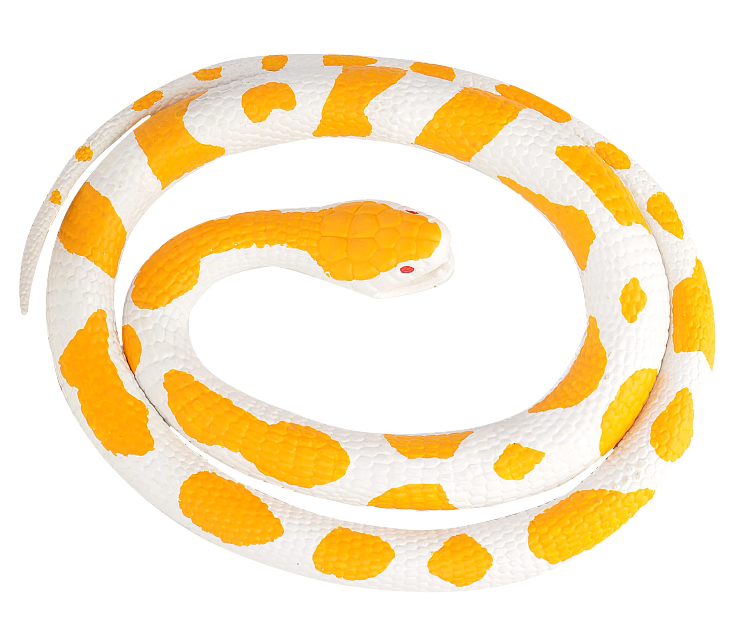 Wild Republic Albino Python Rubber Snake Toy – 46-Inch Realistic Educational Toy