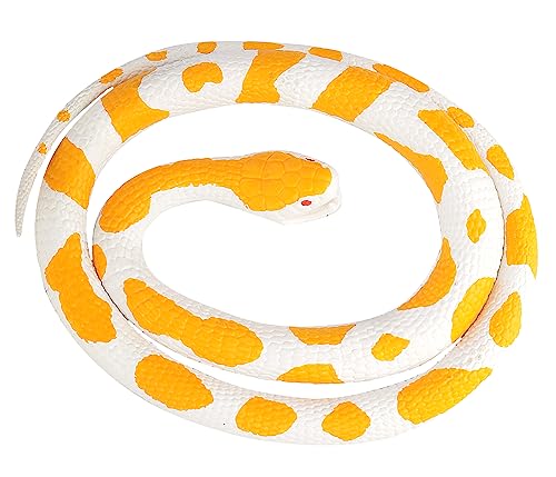 Wild Republic Albino Python Rubber Snake Toy – 46-Inch Realistic Educational Toy