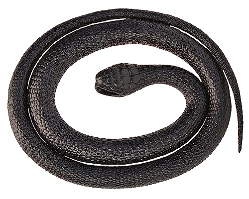 Wild Republic Black Mamba Rubber Snake Toy – 46 Inch Realistic Snake for Kids, Safe & Educational