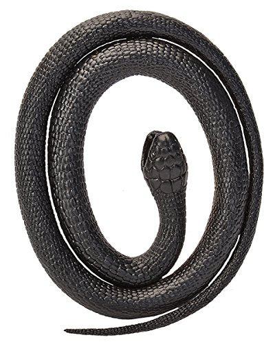 Wild Republic Black Mamba Rubber Snake Toy – 46 Inch Realistic Snake for Kids, Safe & Educational