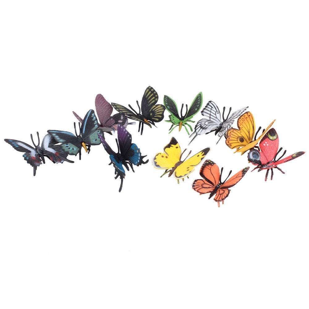 Wild Republic Butterfly Nature Tube – 12 Hand-Painted Insect Figurines for Imaginative Play, Ages 3+