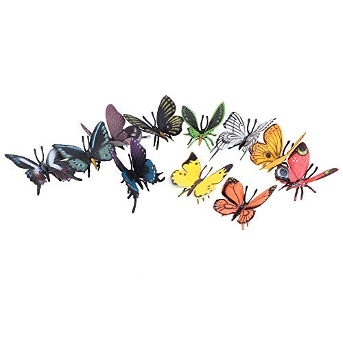 Wild Republic Butterfly Nature Tube – 12 Hand-Painted Insect Figurines for Imaginative Play, Ages 3+