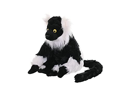 Wild Republic Cuddlekins Mini Black and White Lemur Plush - 8 Inch Stuffed Animal Made from Recycled Water Bottles