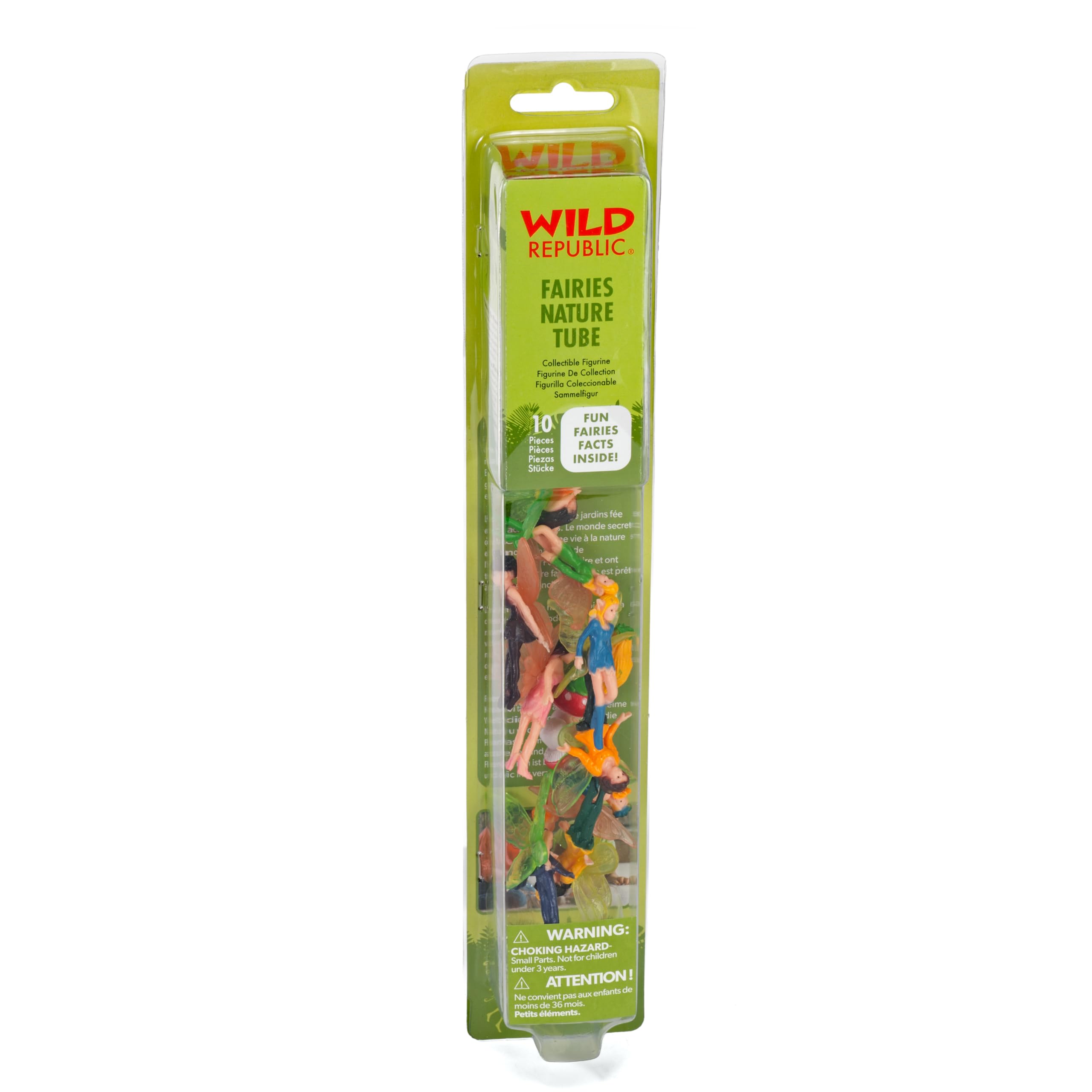 Wild Republic Fairy Figurines Tube – 10 Hand-Painted Winged Fairies with 5 Poses, 2 to 2.25 Inches, Reusable Tube for Travel and Storage, Ages 3+