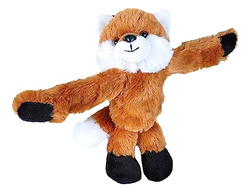 Wild Republic Huggers Red Fox Plush – 8-Inch Stuffed Animal with Snap Bracelet
