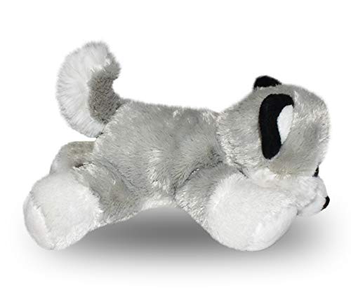 Wild Republic Husky Plush Toy – 7-Inch Stuffed Animal with Blue Eyes, Surface-Washable