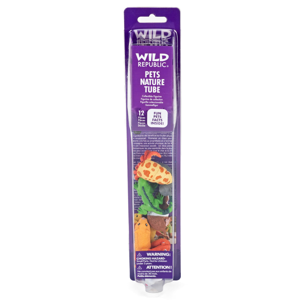 Wild Republic Pet Figurines Tube - 12 Hand-Painted Toy Animals for Imaginative Play, Ages 3+
