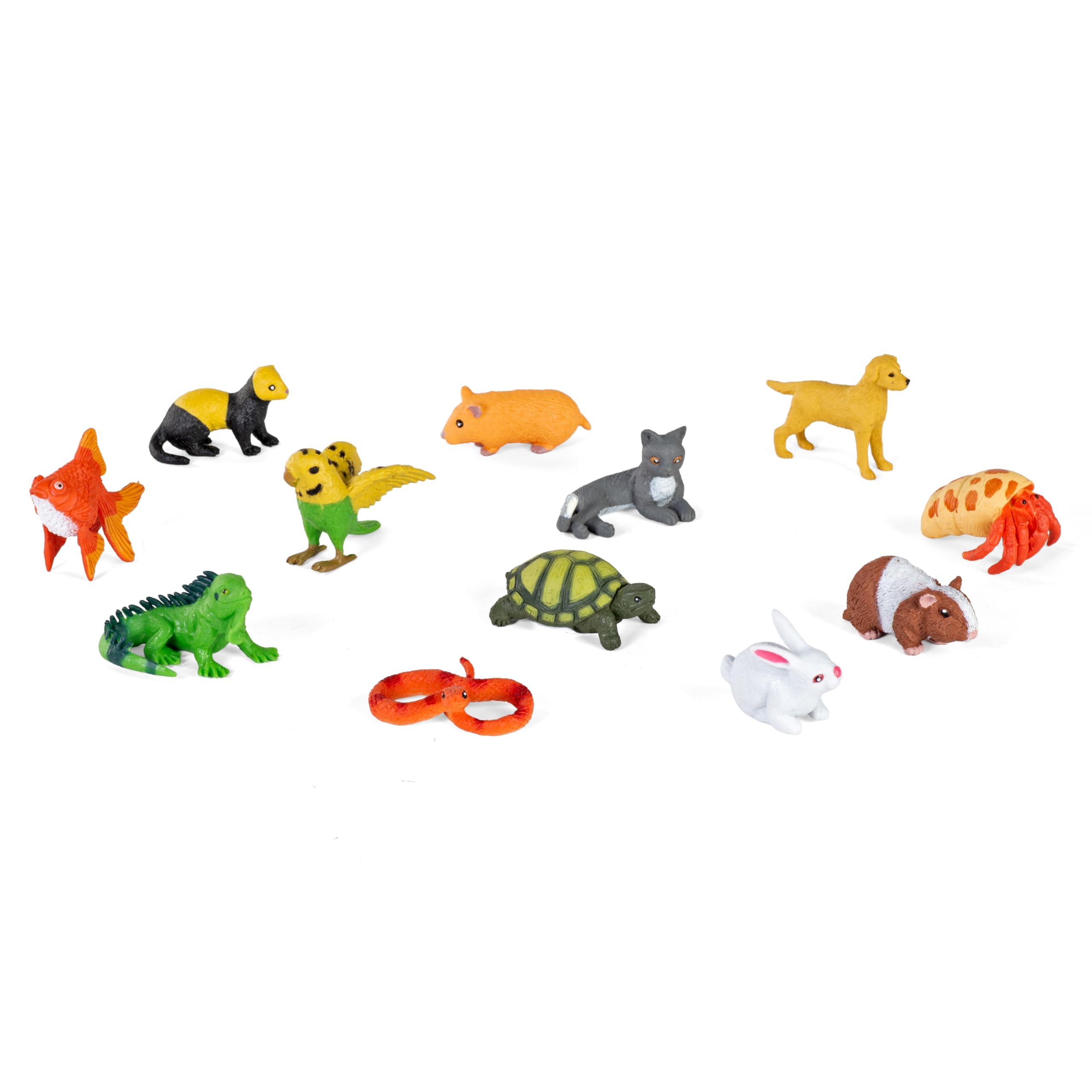 Wild Republic Pet Figurines Tube - 12 Hand-Painted Toy Animals for Imaginative Play, Ages 3+