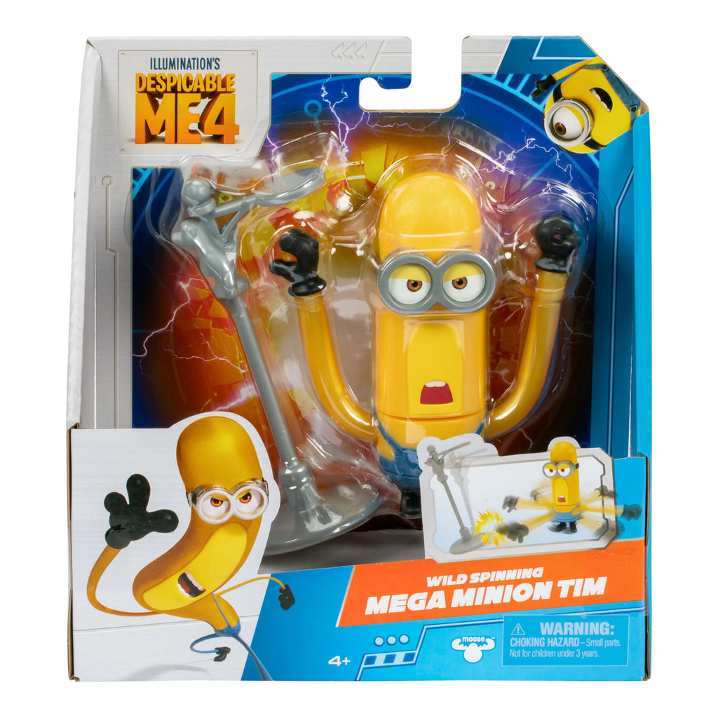 Wild Spinning Mega Tim Action Figure from Despicable Me 4 – Press Down to Spin and Knock Down
