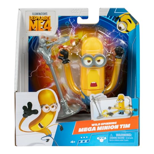 Wild Spinning Mega Tim Action Figure from Despicable Me 4 – Press Down to Spin and Knock Down